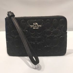 Coach zip wristlet with Horse & Carriage